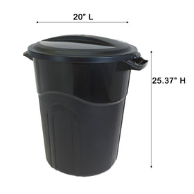 United Solutions black waste bin with open interior for bag changes.