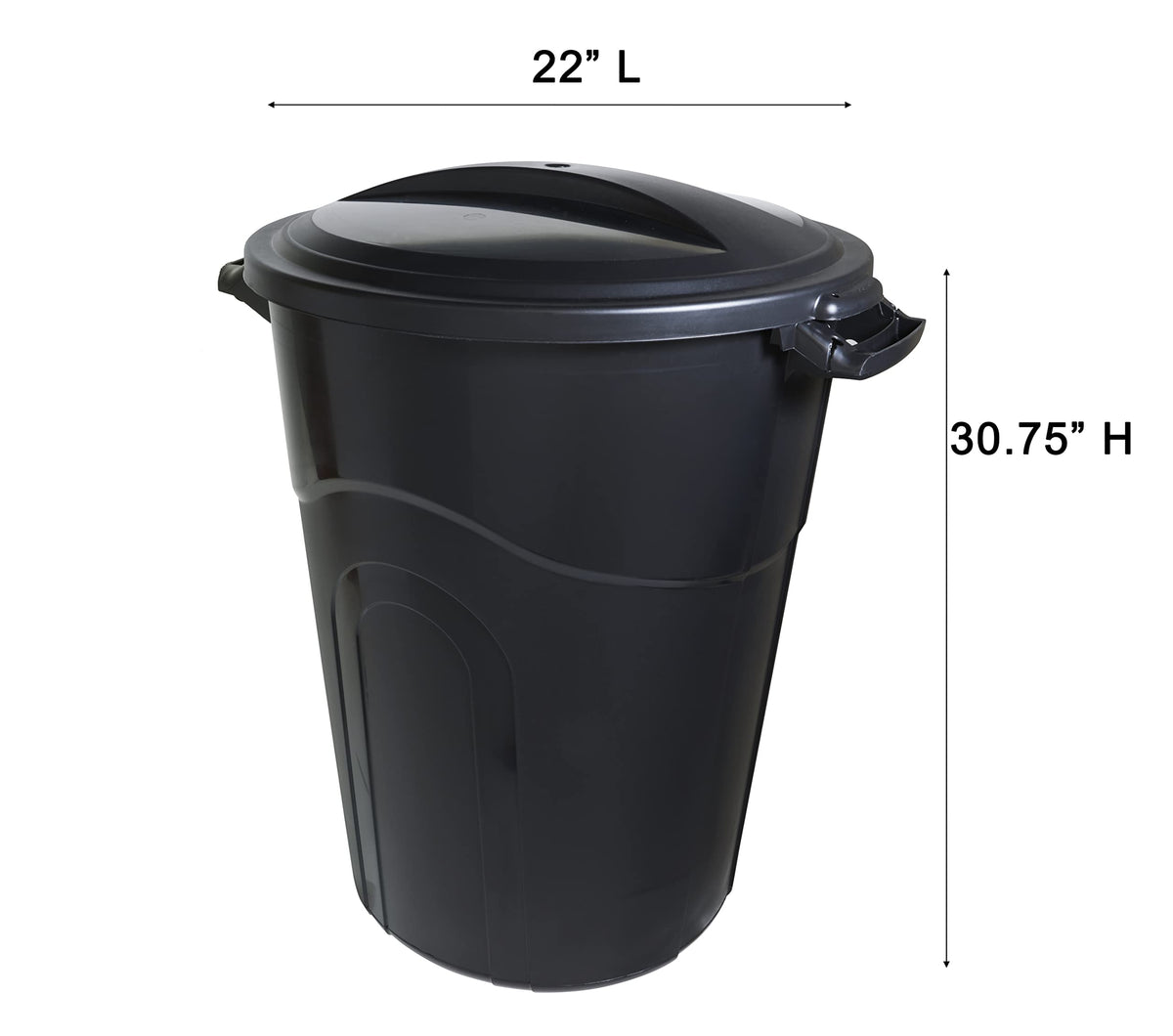 United Solutions 32-gallon trash can pass-through handles for easy transport