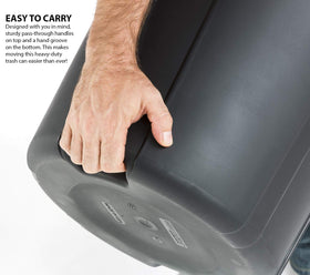 United Solutions tapered-design trash can eases bag removal and reduces mess