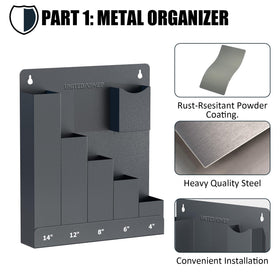 UNITEDPOWER Durable metal cable organizer with powder-coated finish
