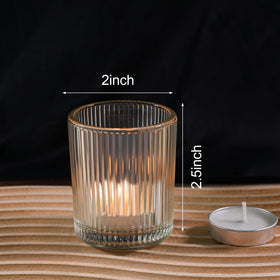 Uniteland clear glass holders hold tea lights for stylish home decor.
