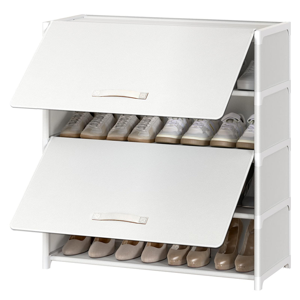 UnitSTAGE 5-tier shoe rack with door for organized closet storage