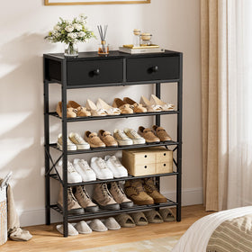 UNITSTAGE 5-tier rack with two non-woven drawers keeps small items neatly organized.