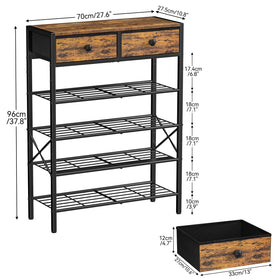 Side profile highlights sturdy metal frame and balanced legs for stability.