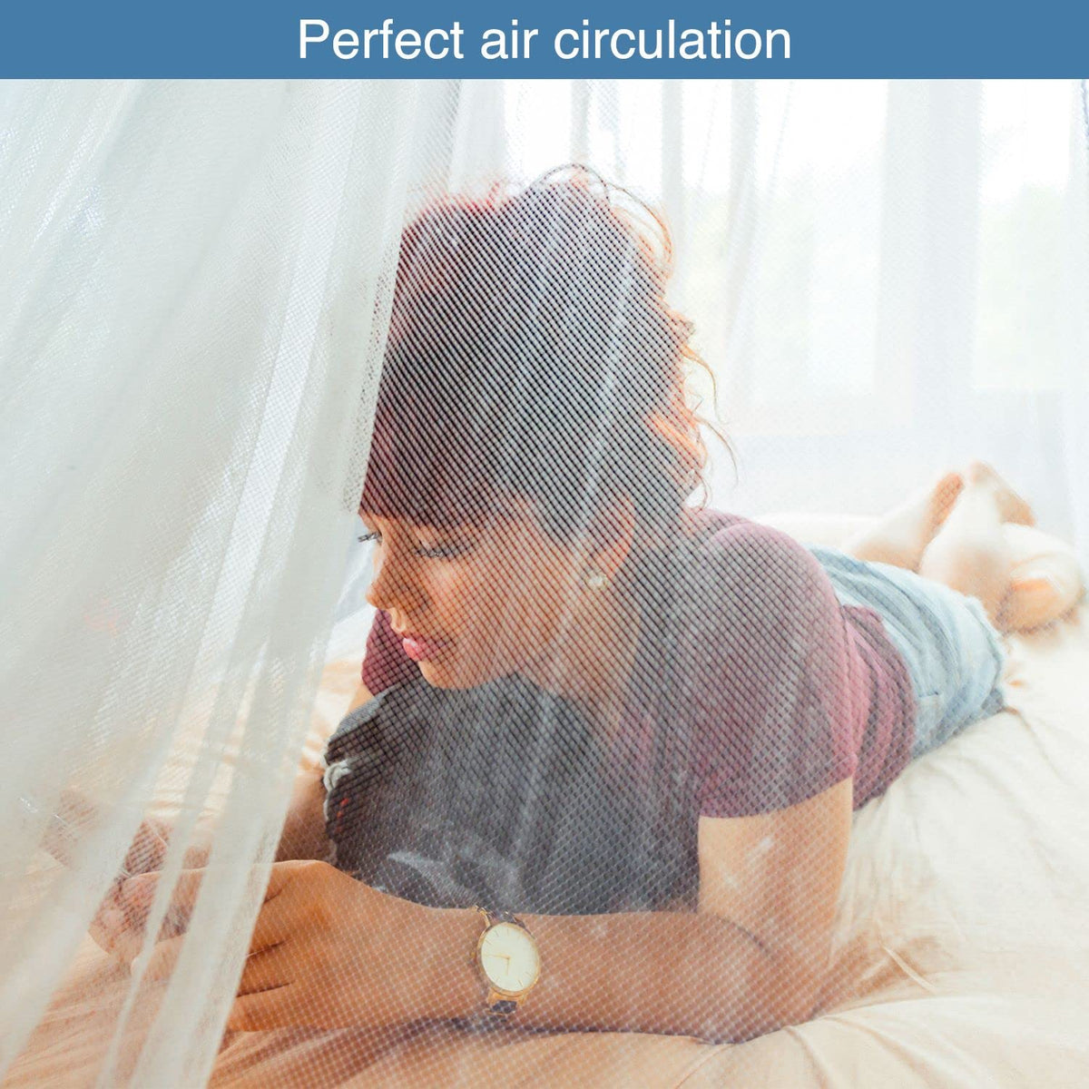 Universal Backpackers mosquito net XXL size 41 x 8.2 feet for large beds.