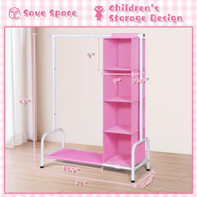 Assembled Univivi rack shown in a tidy nursery, saving space in small rooms.