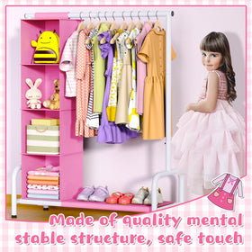 Kid-friendly height and organization use-case for dance costumes and outfits.