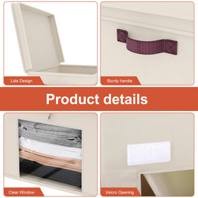 Univivi beige storage bin blends with home decor while remaining practical