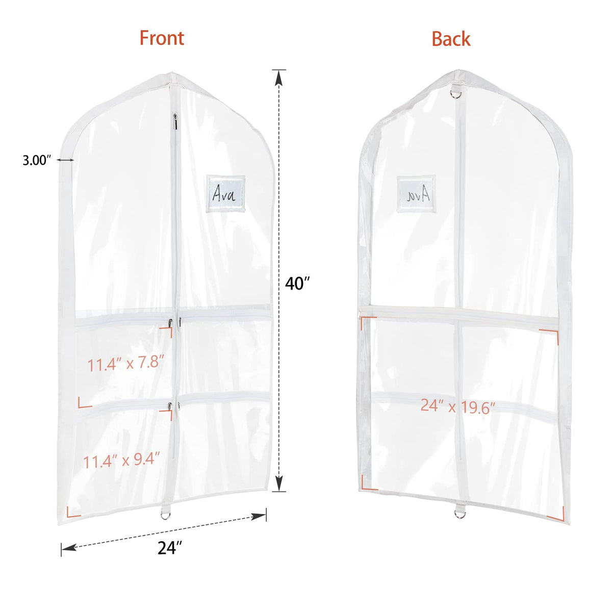 Univivi bag opened to reveal four medium pockets for shoes and accessories.