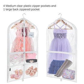 Hanging setup with two D-rings on a Univivi garment bag.