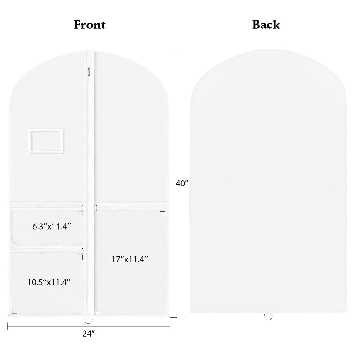 Univivi dance garment bag with clear PVC window for quick viewing