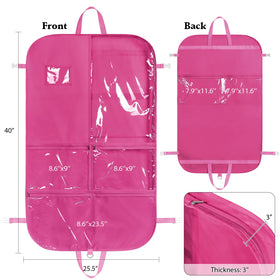 Univivi bag rear view showing three-pocket zippers for organized storage.