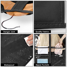Univivi bag with D-ring hanger for quick backstage hanging and transport.