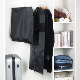 Univivi set of five garment bags for versatile storage of suits or T-shirts.