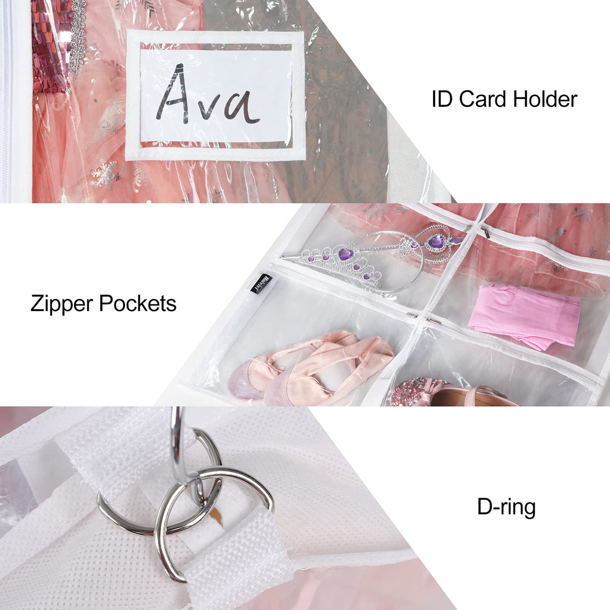 Univivi bag features durable nylon zipper for smooth opening and long-lasting use.