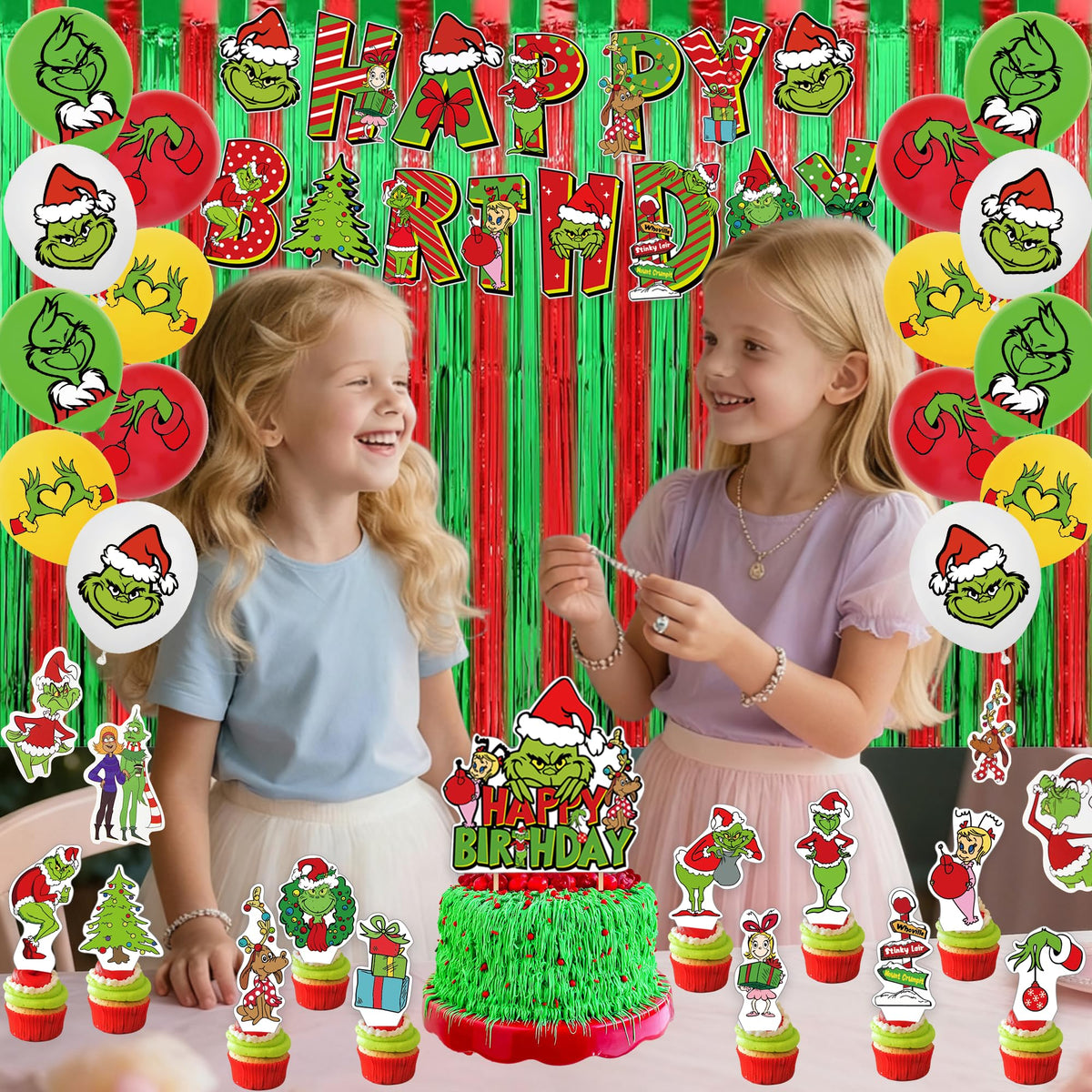 UNJUICE green monster Christmas stickers for DIY decor