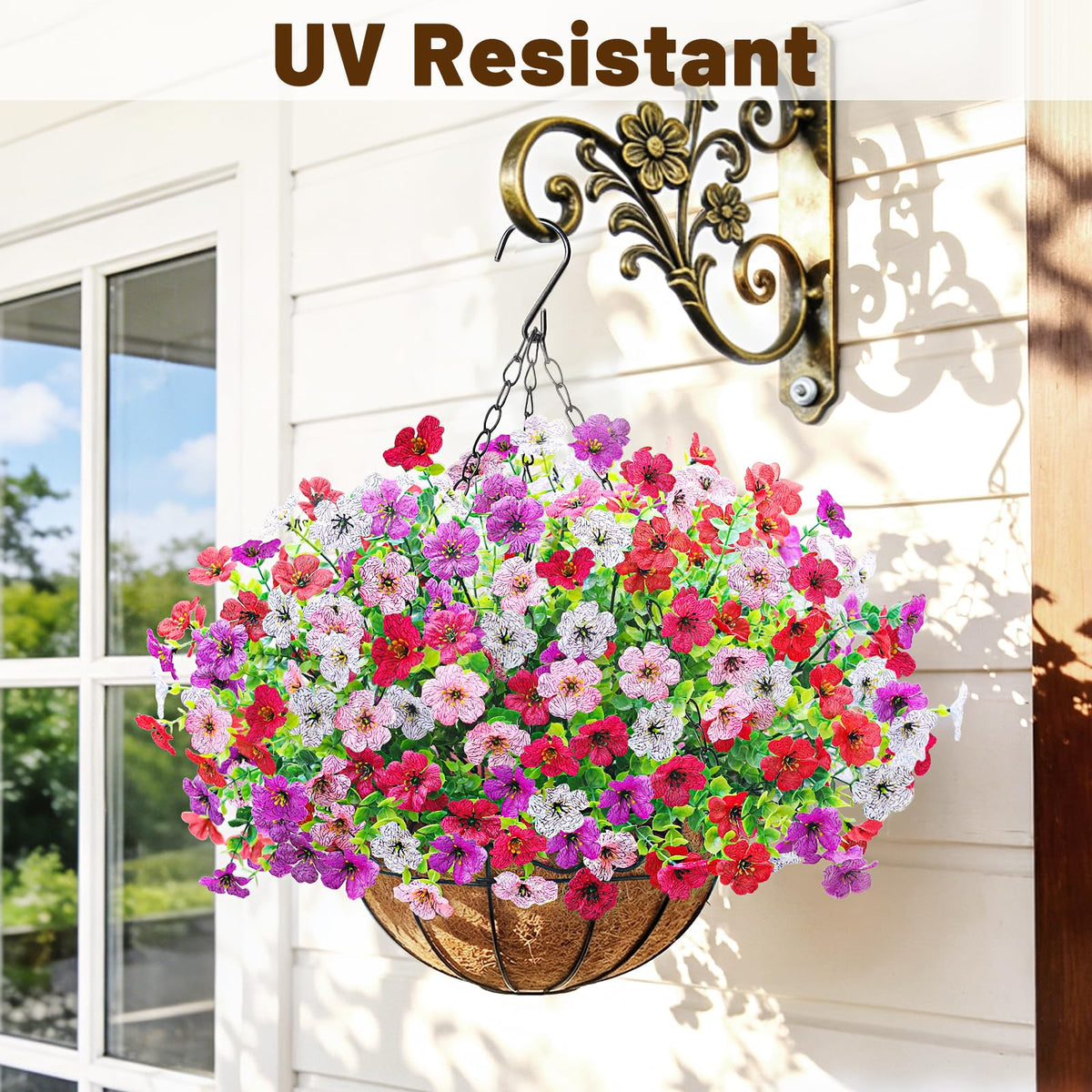 Unlemoni Artfiticial 19-inch hanging chains provide sturdy outdoor support
