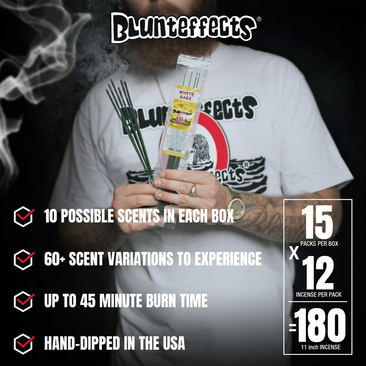 UNP Blunteffects mood-enhancing incense for relaxing evenings and creative moments.