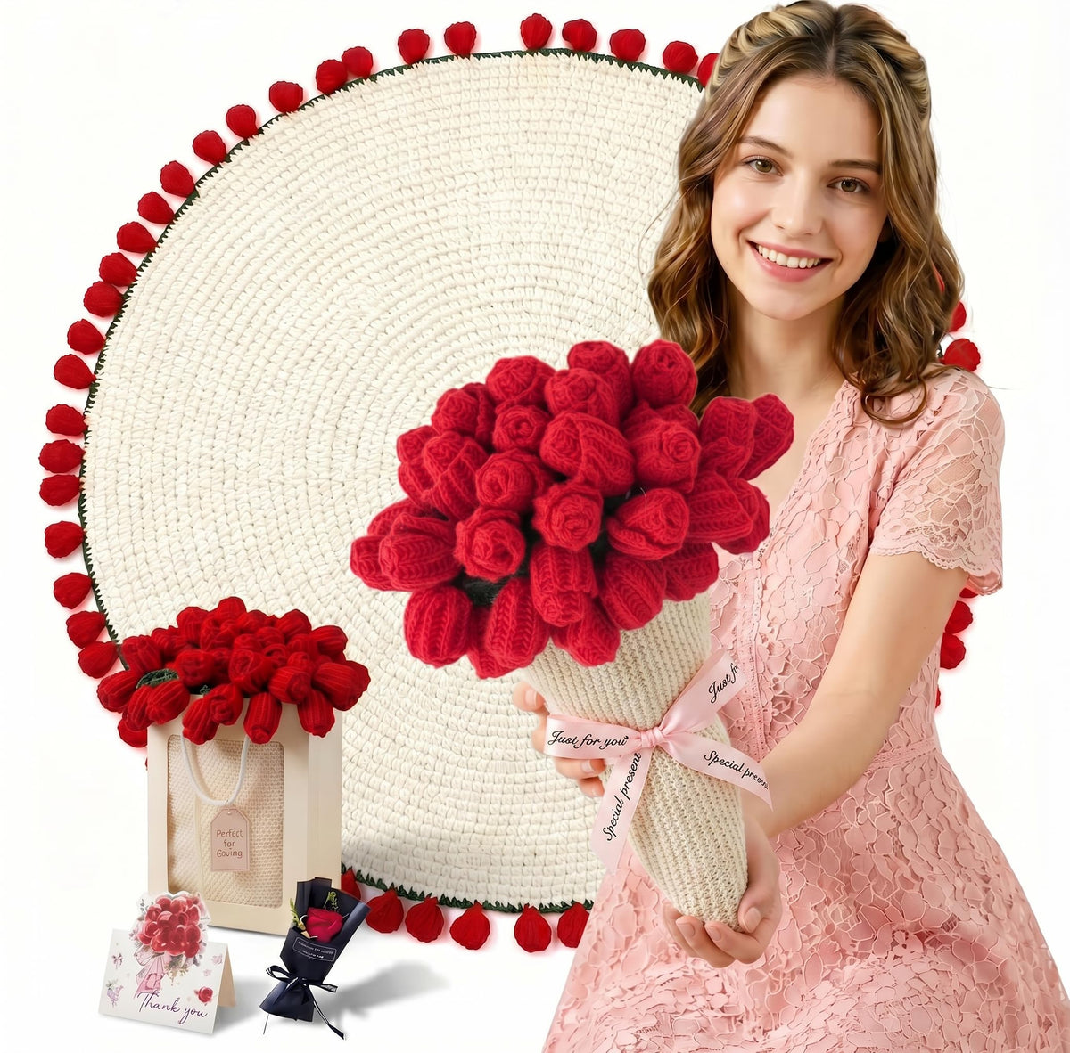 UODOR flower bouquet blanket display, a chic centerpiece and cozy throw option.
