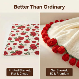 UODOR picnic-ready blanket with rose design for outdoor moments.