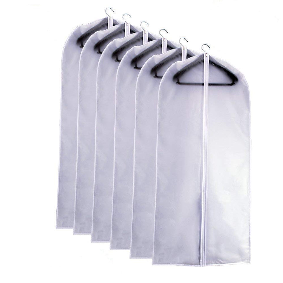 UOUEHRA garment bag with a hanging dress and zipper for easy wardrobe access