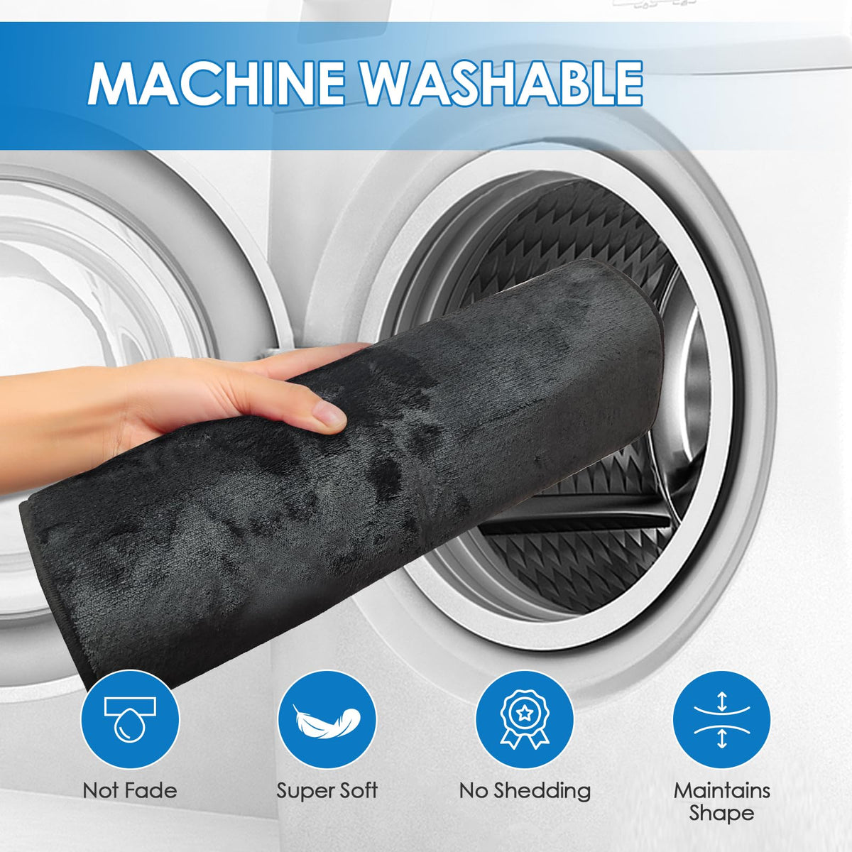 Uowuoiw reinforced edging ensures durable, long-lasting bathroom protection across four mats.