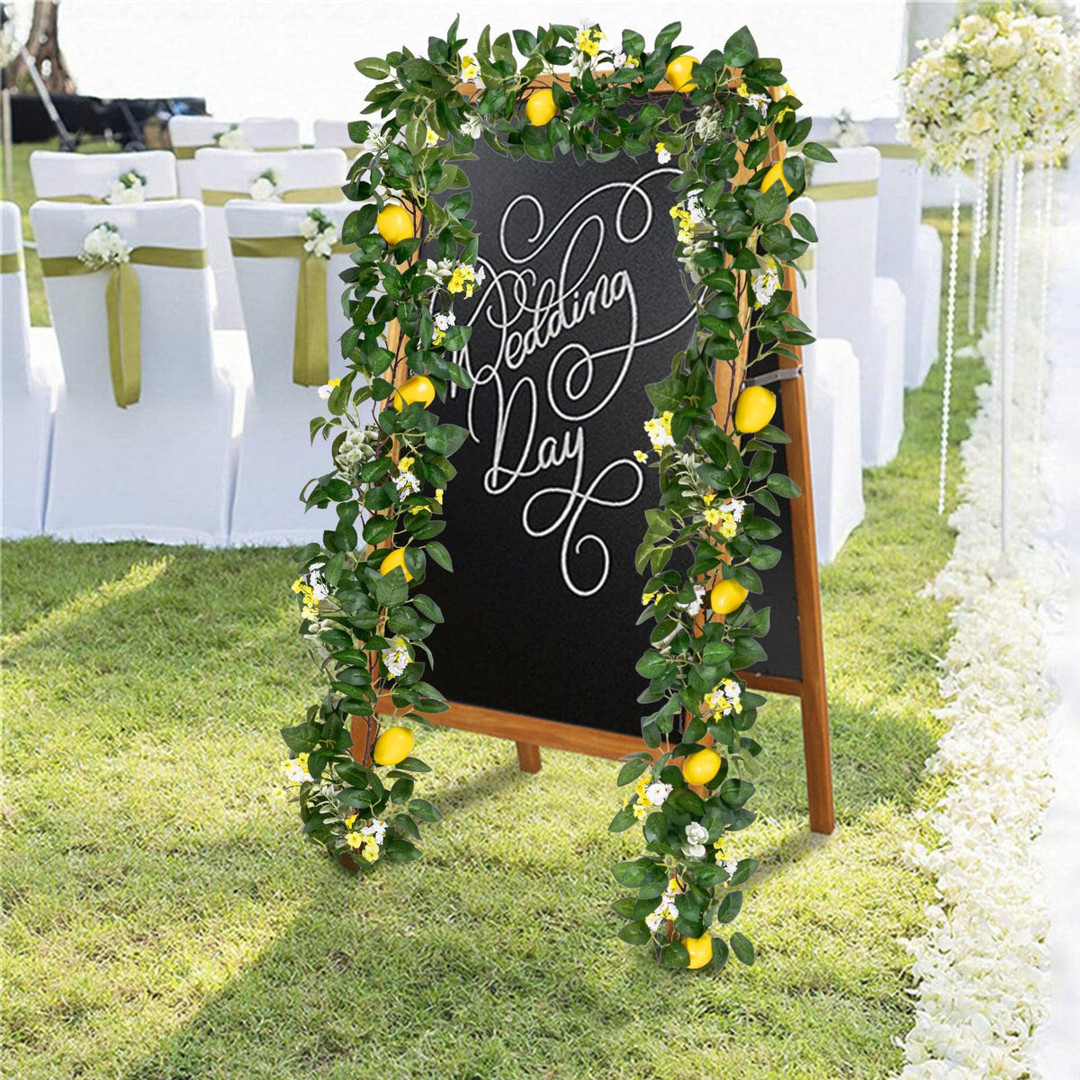 U'Artlines lemon garland suitable for indoor and outdoor decor