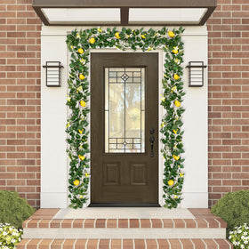 U'Artlines lemon garland as wall decor with vibrant greenery