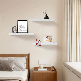 Upassion floating shelves show sturdy load-bearing potential for books and décor