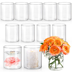 UPBUD 4-inch glass cylinder vase for elegant centerpieces