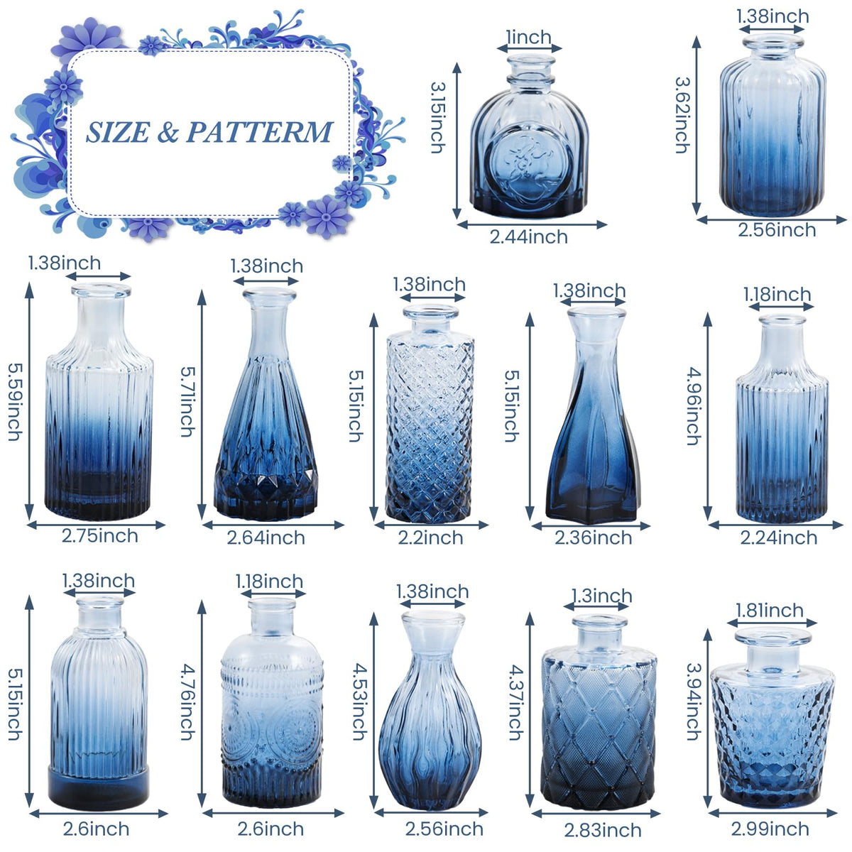 UPBUD Set of 12 vases provides versatile centerpiece options for events.