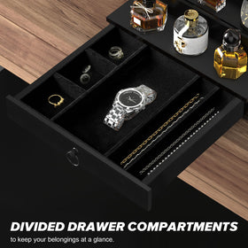 Upcessory Cologne Organizer drawer-divider close-up emphasizes accessible storage for accessories