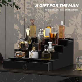 Upcessory Cologne Organizer plush lining protects bottles and keeps surfaces scratch-free