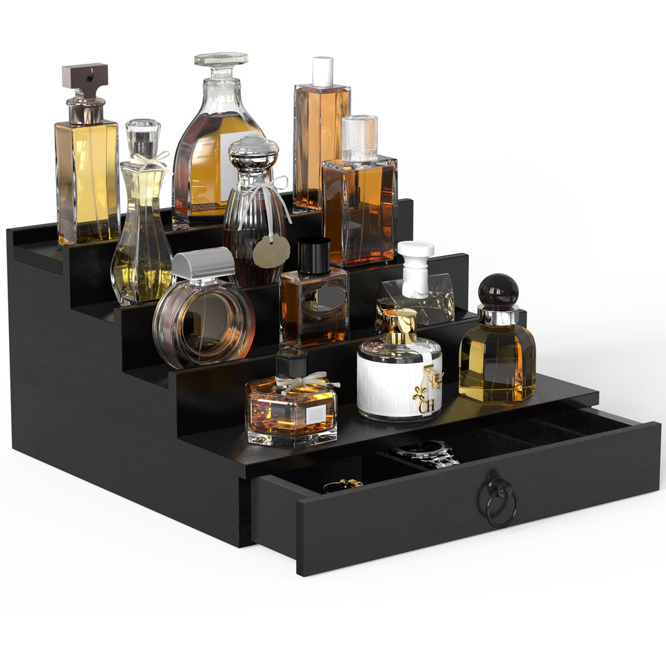 Upcessory Cologne Organizer front view shows ample display space for your fragrance collection