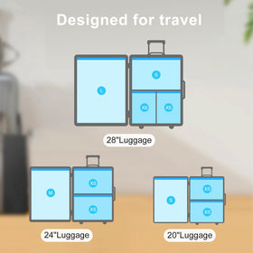 UPGOGO vacuum bags in use showing space-saving packing solution