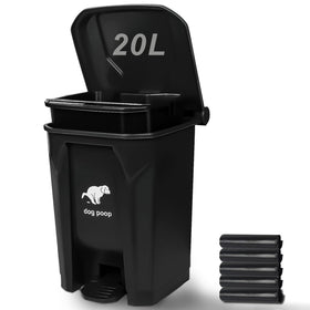 Uppcasir dog poop trash can outdoor-20l capacity keeps yards clean