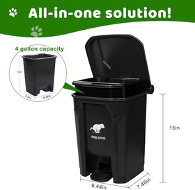 Uppcasir dog poop trash can pedal-lift design avoids hand contact