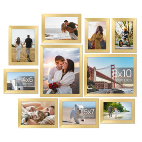 upsimples 8x10 collage frame with durable wood and clear plastic cover.