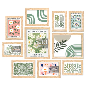 upsimples 10-pack collage frames on wall forming a stylish photo gallery