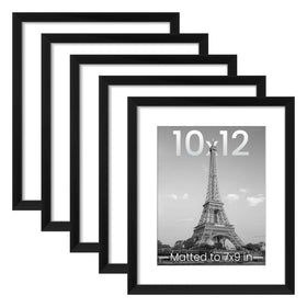Upsimples 10x12 frame set front view in black for stylish wall display.