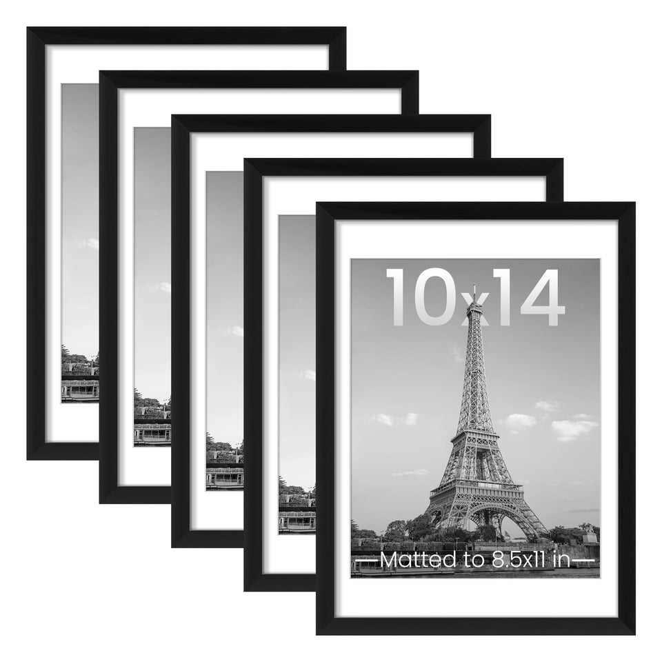Upsimples 10x14 frame front view in black, ideal for creating a bold wall gallery.