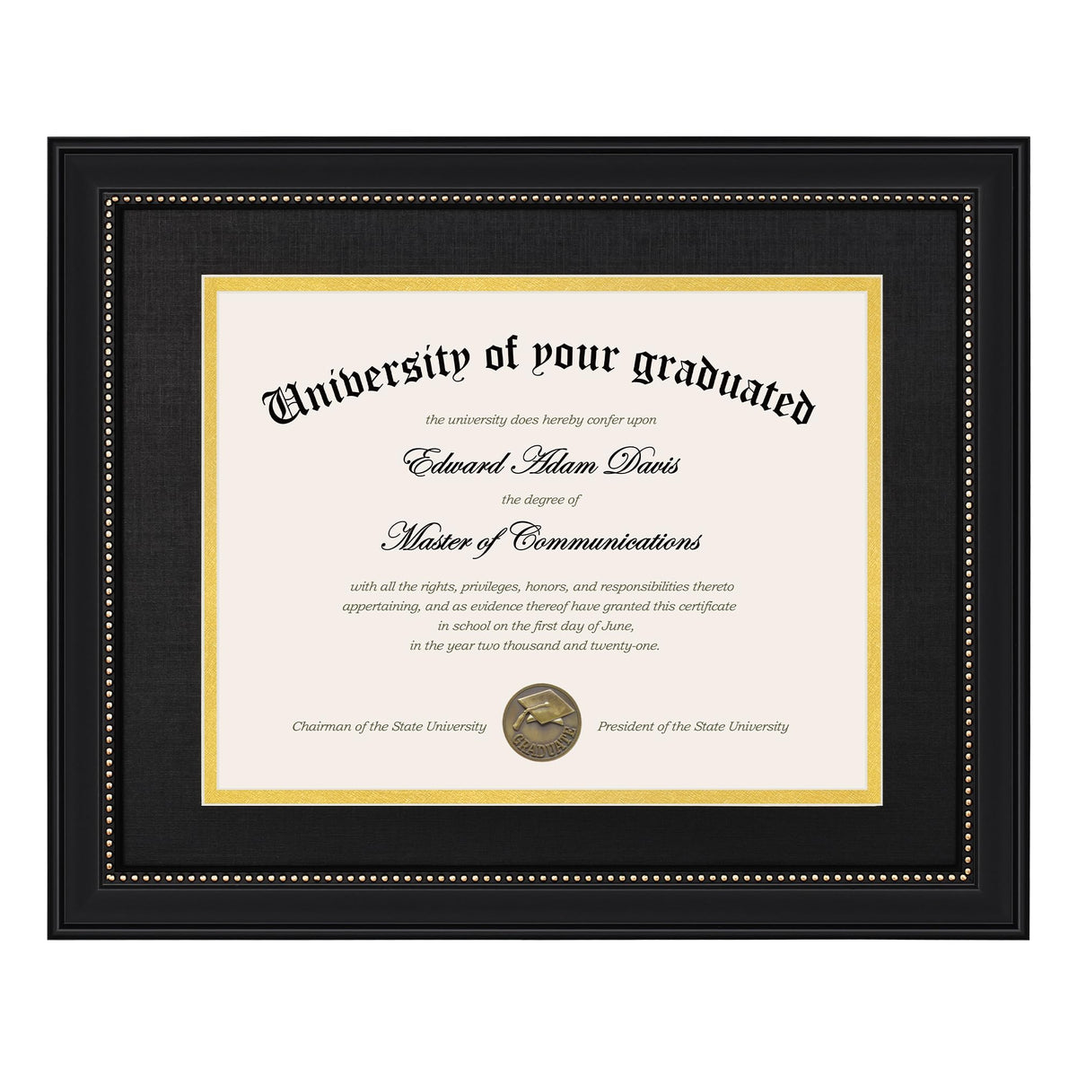 upsimples 11x14 diploma frame with HD glass for crystal-clear display