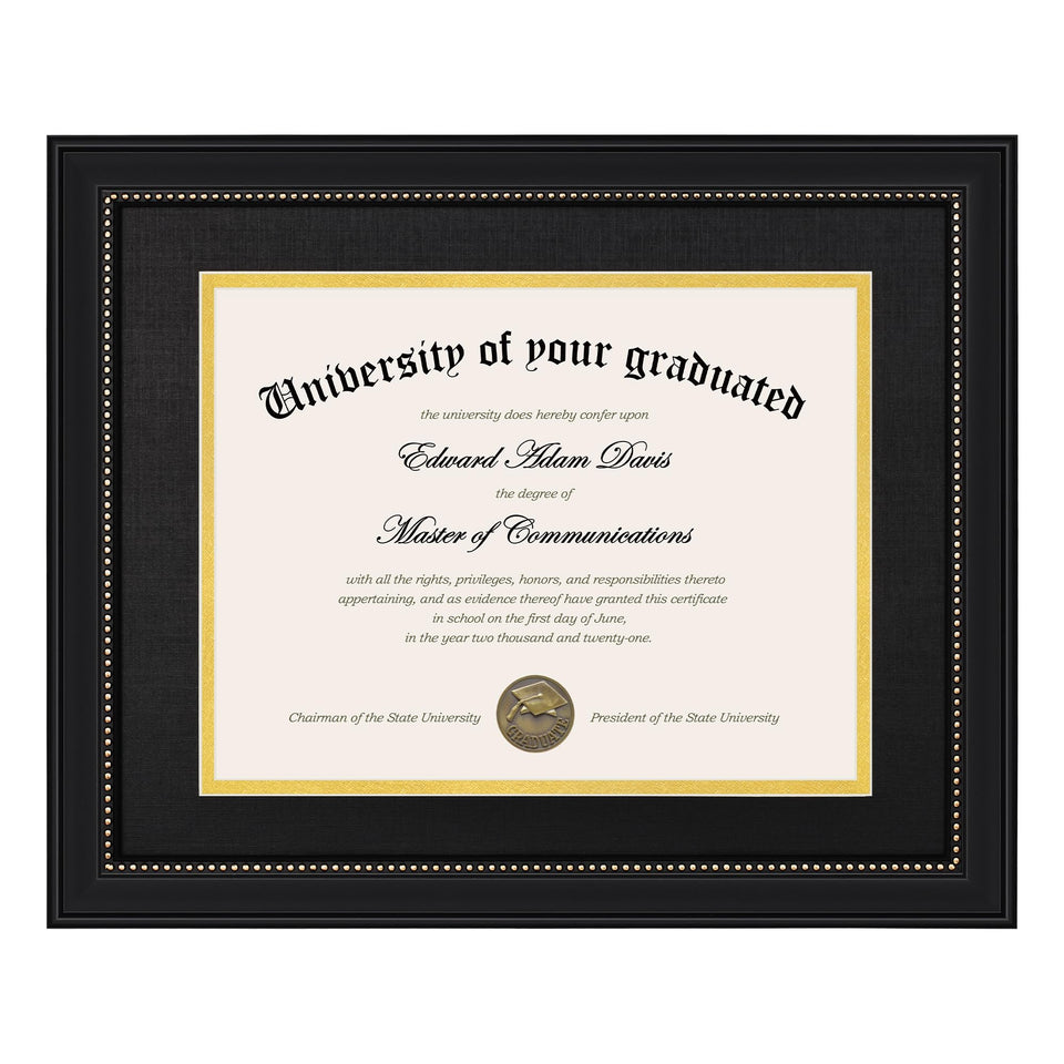 upsimples 11x14 diploma frame with HD glass for crystal-clear display