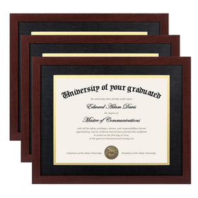upsimples 11x14 diploma frame front view with mahogany double mat