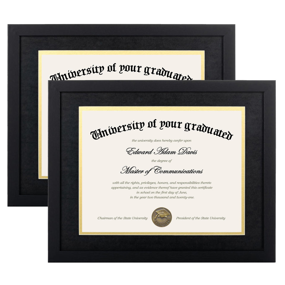 upsimples 11x14 diploma frame with mat black protects and highlights your certificate