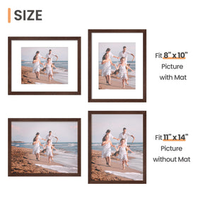 upsimples 11x14 frame set 5 brown back view shows sturdy construction