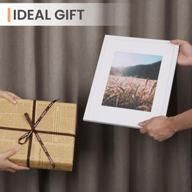 upsimples 11x14 frame set white matte shows 8x10 with mat display option