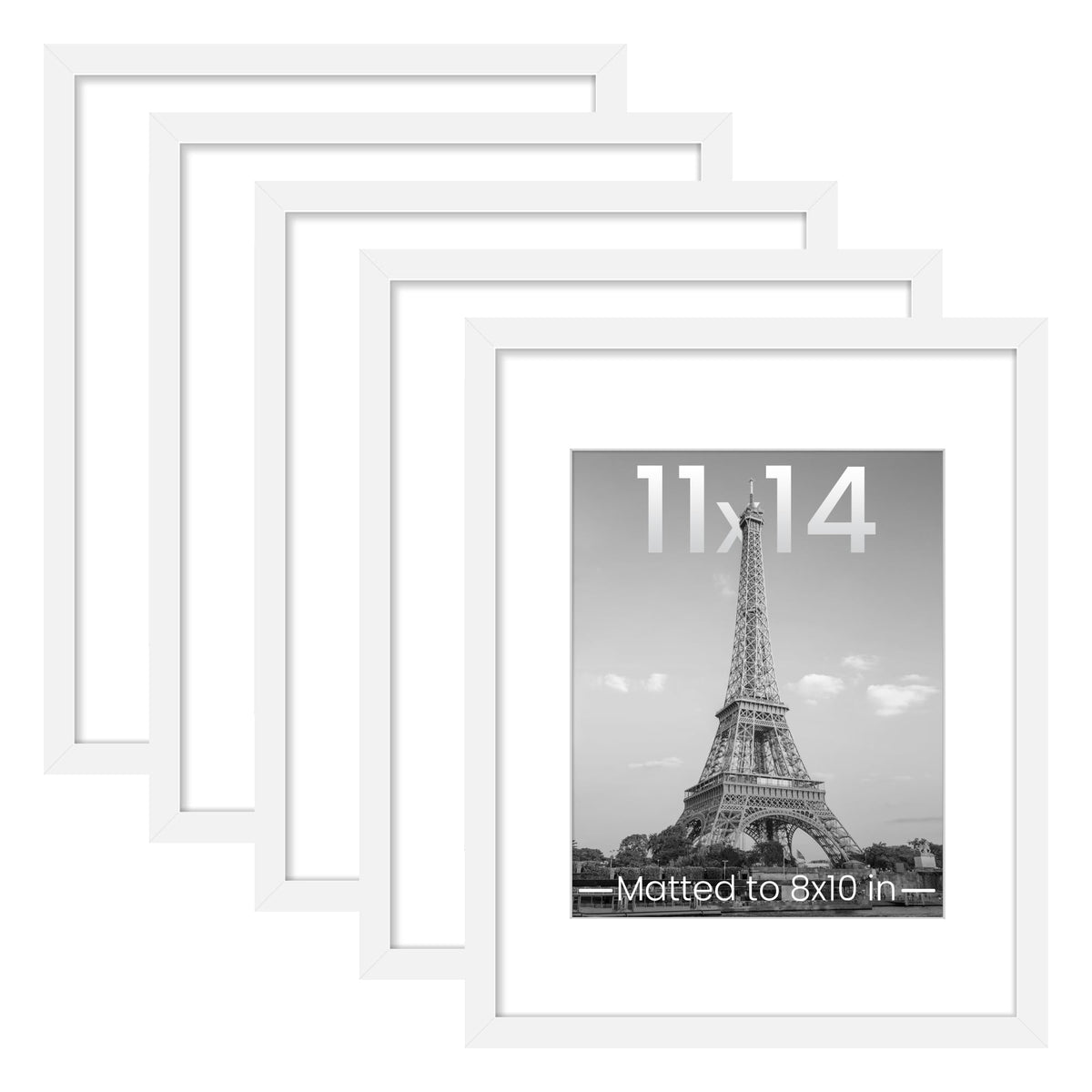 upsimples 11x14 frame set white matte front view for a clean wall gallery