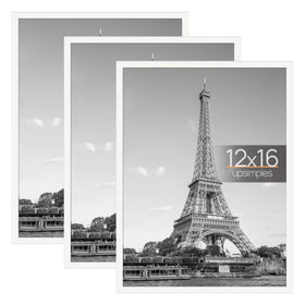 upsimples 12x16 picture frame white 3pack front view for a clean gallery wall