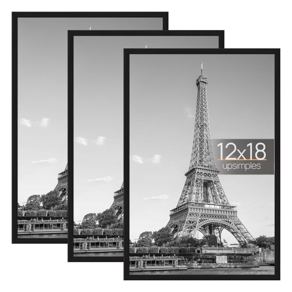 upsimples 12x18 black frame pack ideal for photos and art displays
